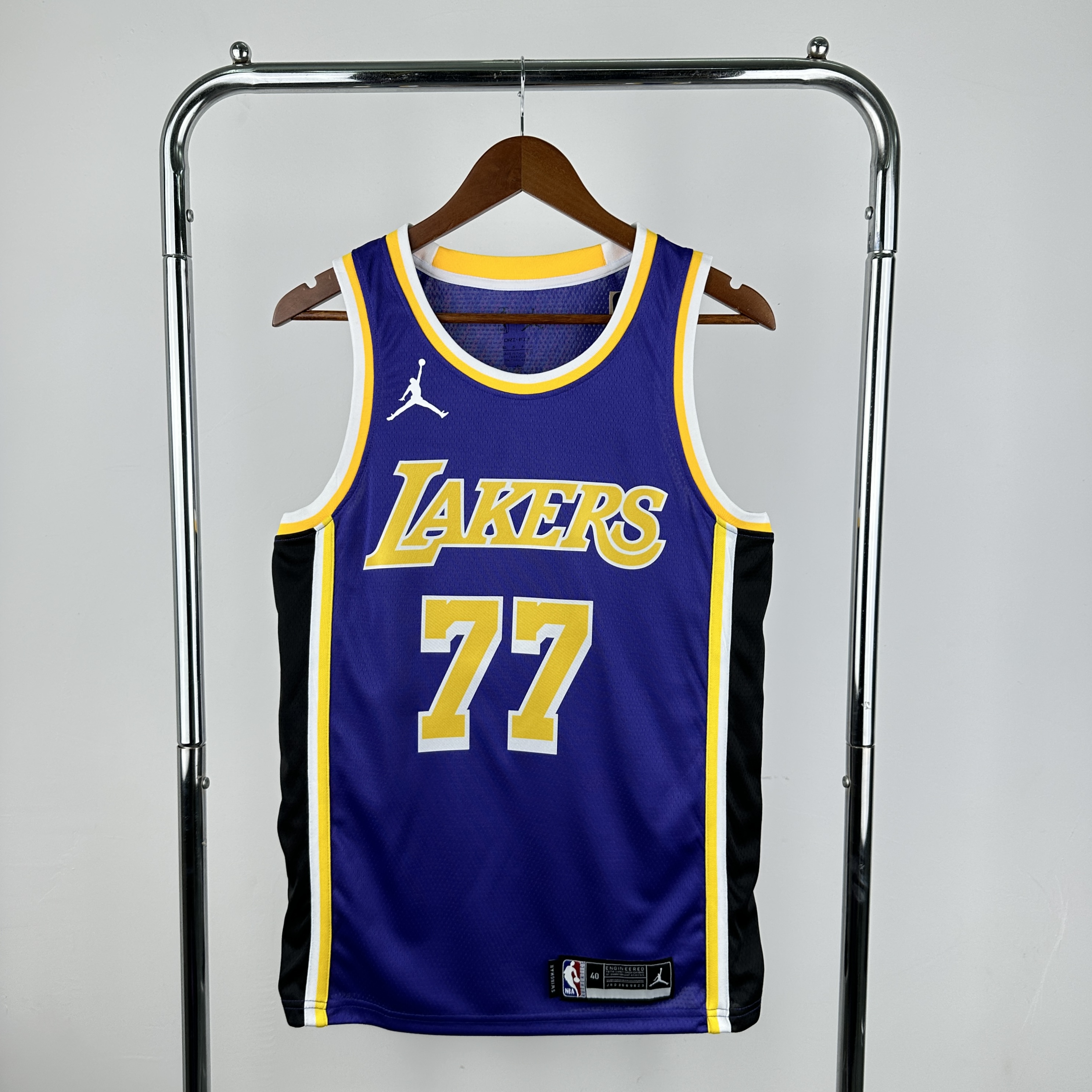 Men Los Angeles Lakers #77 Doncic Purple Season Jordon 2025 NBA Jersey style 1->->NBA Jersey